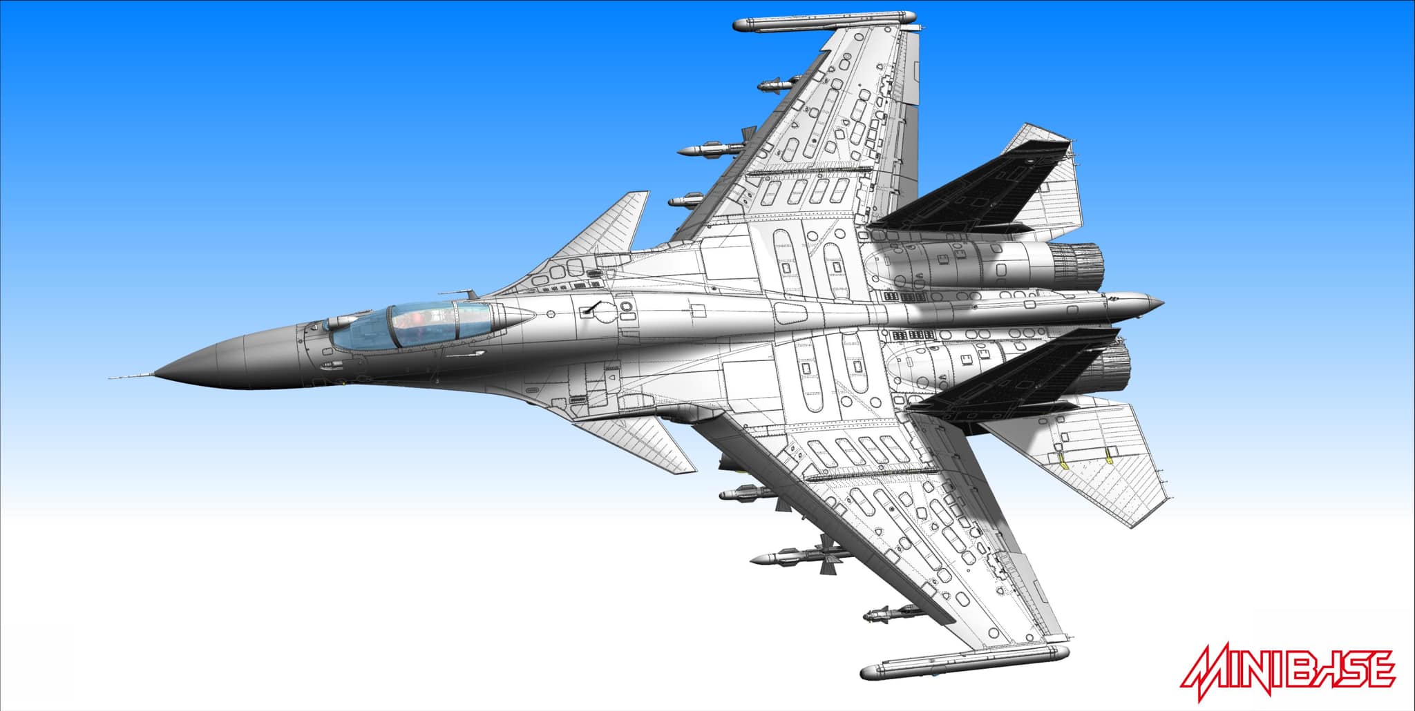 Minibase Su-33 Flanker-D Russian Navy Carrier-Borne Fighter 1/48