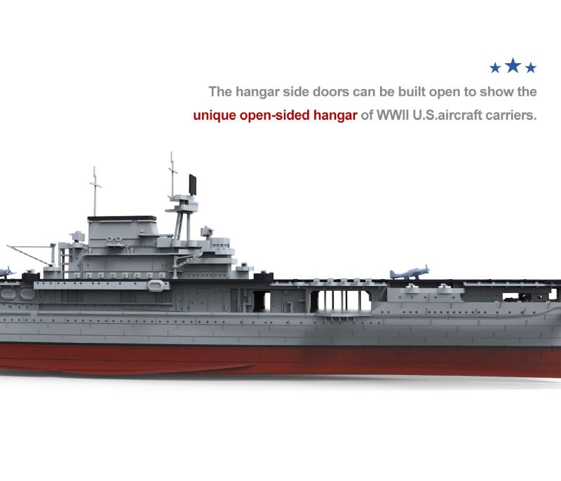MENG U.S. Navy aircraft carrier Enterprise (CV-6) 1/700
