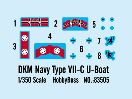 Hobby Boss DKM Navy Type VII-C U-Boat 1/350