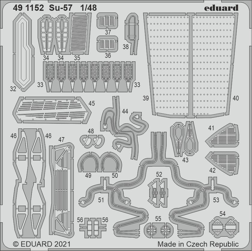 Eduard Su-57 (Zvezda) - detail set 1/48