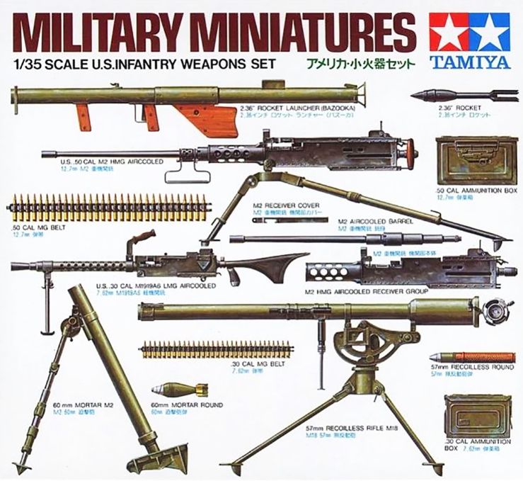 Tamiya US Weapons set (Sada amerických zbraní - 2.sv.) 1/35