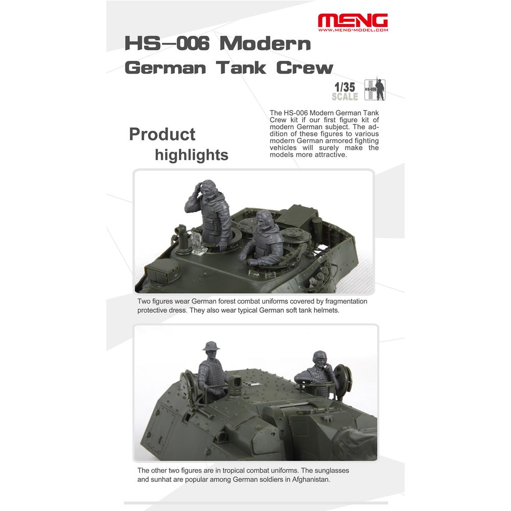 MENG Modern German Tank Crew (4 figurky) 1/35