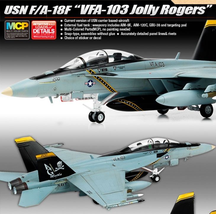 Academy F/A-18F Super Hornet VFA-103 "Jolly Rogers" 1/72
