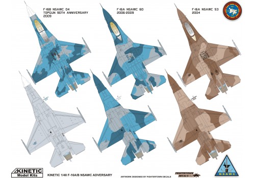 Kinetic F-16A/B NSWAC AGRESSOR 1/48