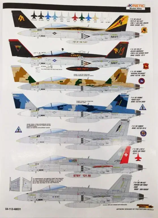 Kinetic F/A-18 C US Navy, Swiss & Topgun, Hornet 1/48