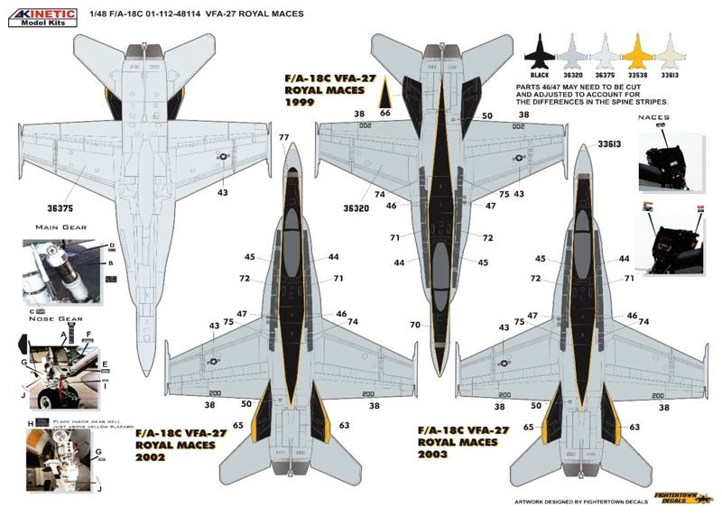 Kinetic F/A-18C VFA-27 Royal Maces Hornet 1/48