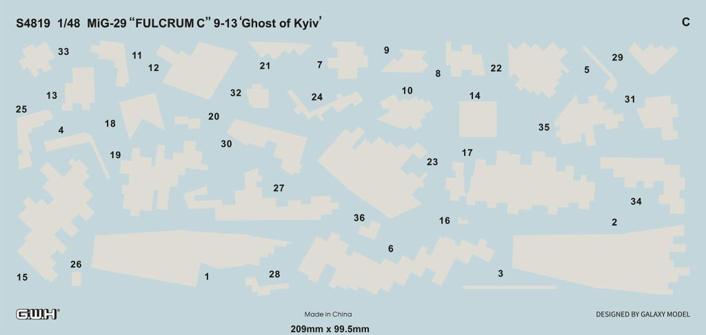 G.W.H MiG-29 "Fulcrum C" 9-13 Ghost of Kyiv - Limited 1/48