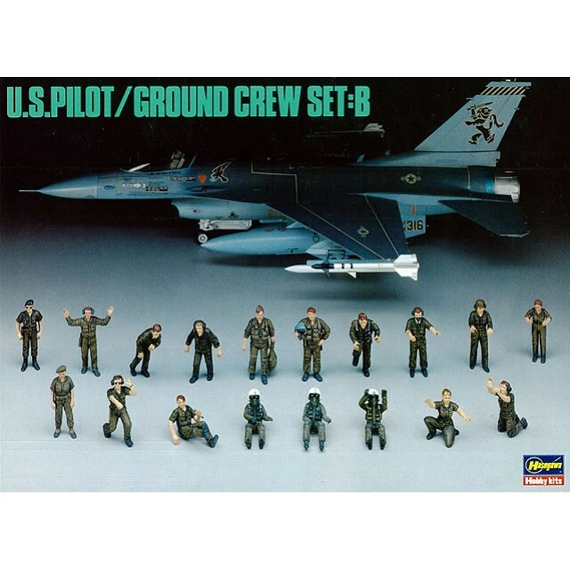 Hasegawa US Pilot/G.Set B (18 figurek) 1/48