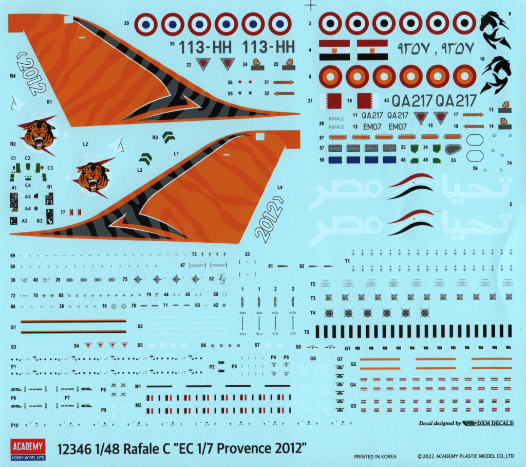 Academy USAF Rafale C "EC 1/7 Provence 2012" 1/48