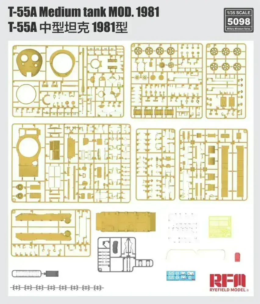 RFM T-55A Mediun Tank Mod.1981 with workable track links 1/35