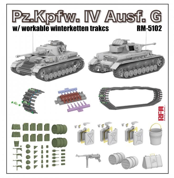 RFM Pz. Kpfw. IV Ausf. G With Workable Winterketten Tracks 1/35