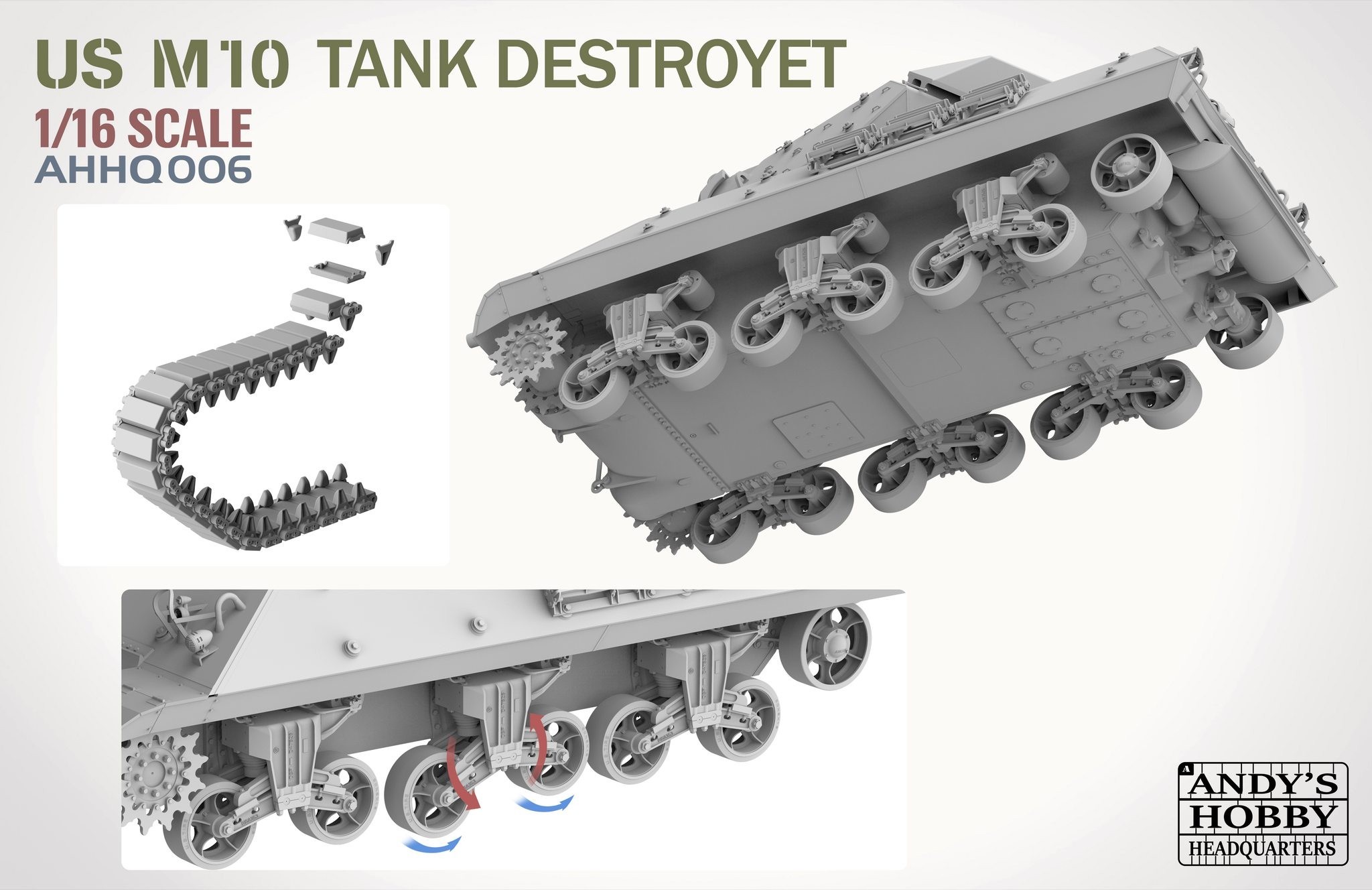 Andy's HHQ US M10 Tank Destroyer Wolverine 1/16