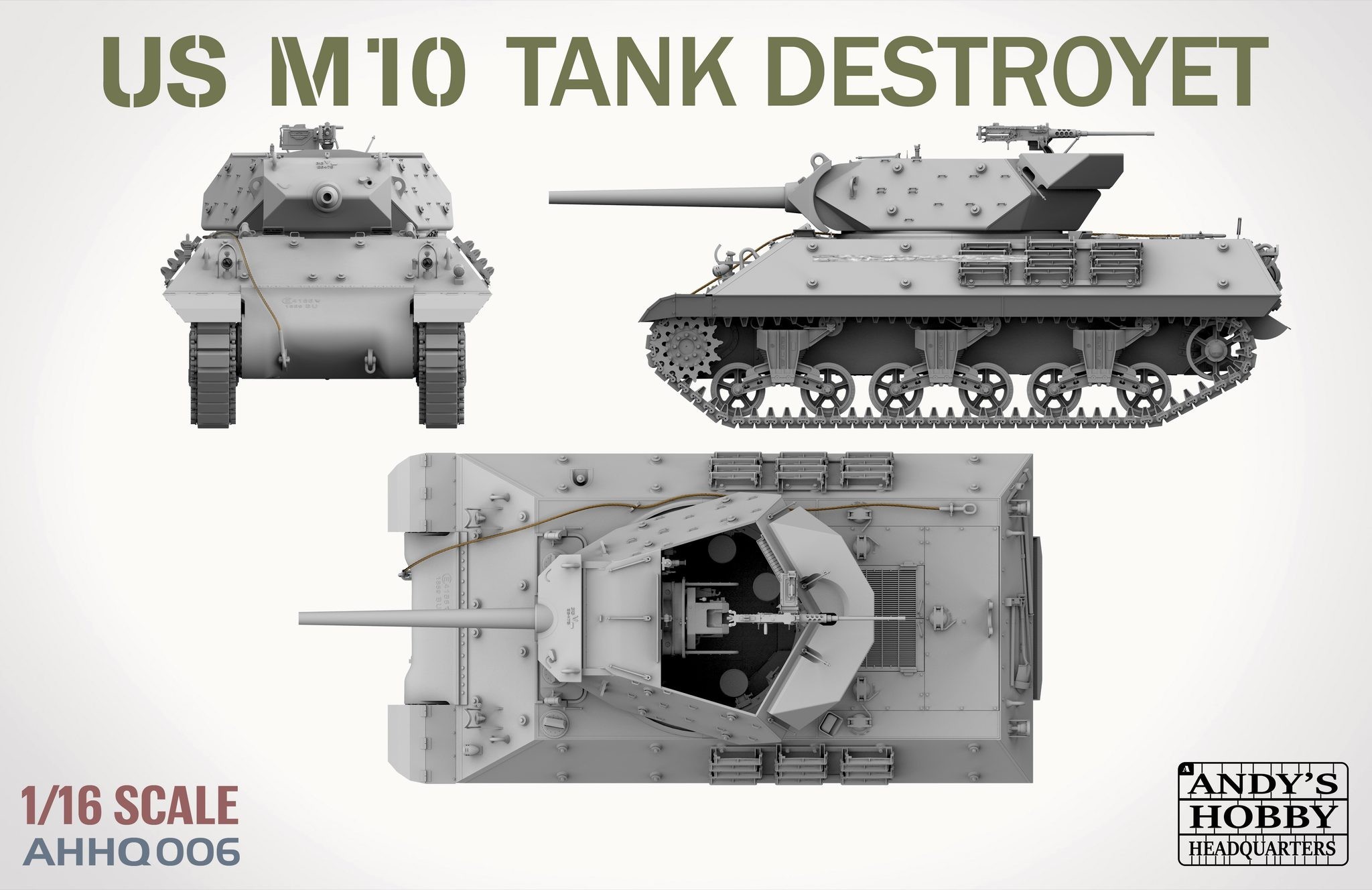 Andy's HHQ US M10 Tank Destroyer Wolverine 1/16