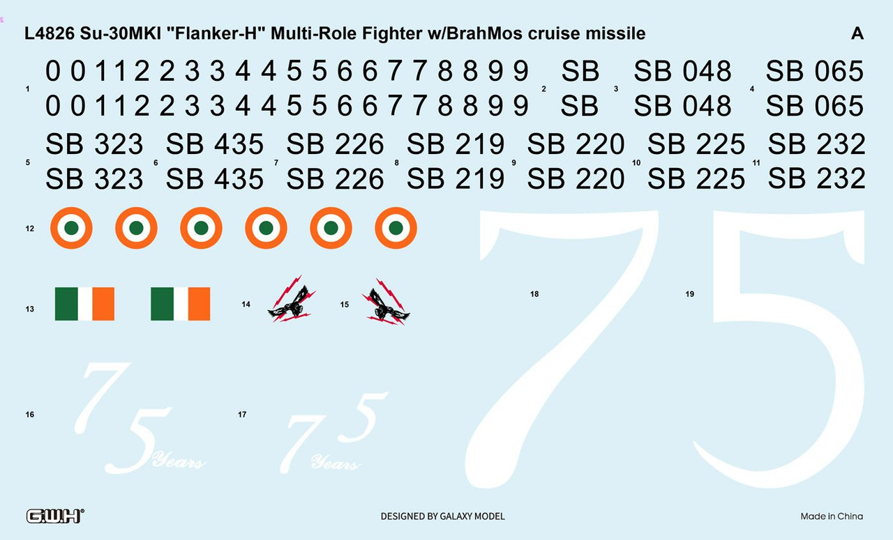 G.W.H. Su-30MKI 'Flanker H' Multirole Fighter Indian Air Force With BRAHMOS 1/48
