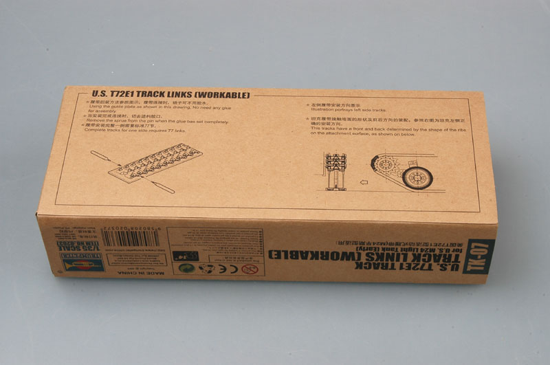 Trumpeter U.S. T72E1 track for U.S. M24 light tank (early) - pohyblivé pásy 1/35