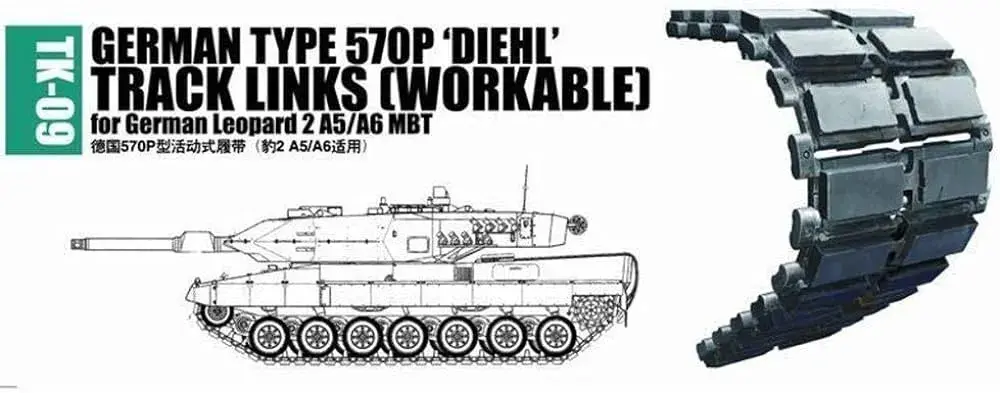 Trumpeter German type 570P DIEHL for German Leopard 2 A5/A6 MBT (workable) - pohyblivé pásy 1/35