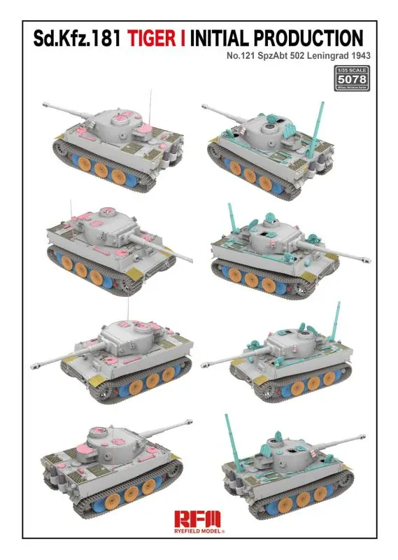 RFM Sd.Kfz.181 Tiger I Initial Production No.121 SpzAbt 502 Leningrad 1943 1/35