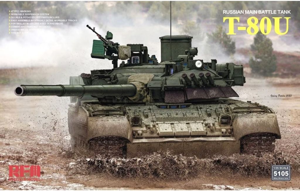 RFM Russian Main Battle Tank T-80U with workable tracks 1/35