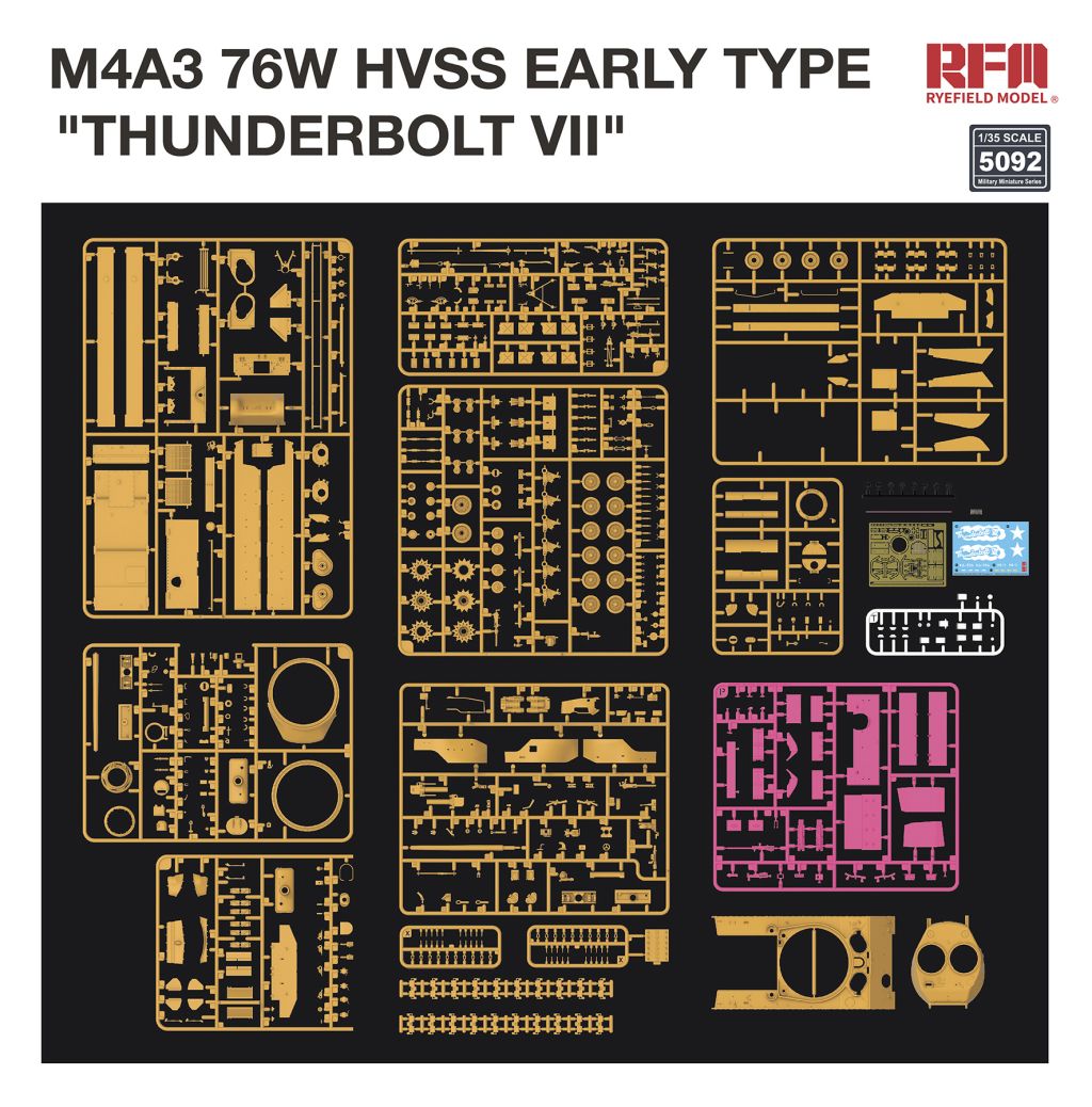RFM M4A3 76W HVSS Early Type ”Thunderbolt VII” 1/35