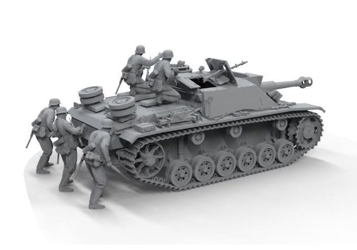 Border Model WW2 German Tank Desant Troops (5 resin figures) 1/35