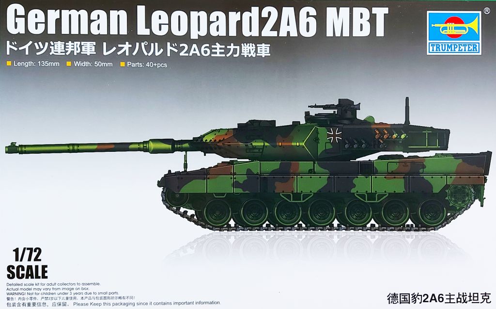 Trumpeter German Leopard 2A6 MBT 1/72