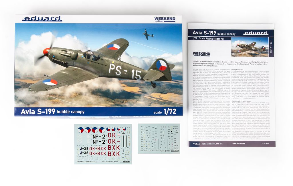 Eduard Avia S-199 s vypouklým překrytem kokpitu Weekend (ČR) 1/72