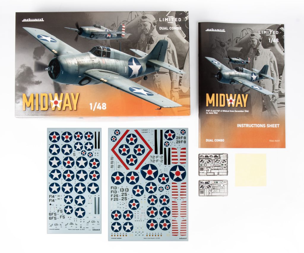 Eduard MIDWAY Dual Combo 2v1 Limited (F4F-3 a F4F-4 Wildcat) 1/48