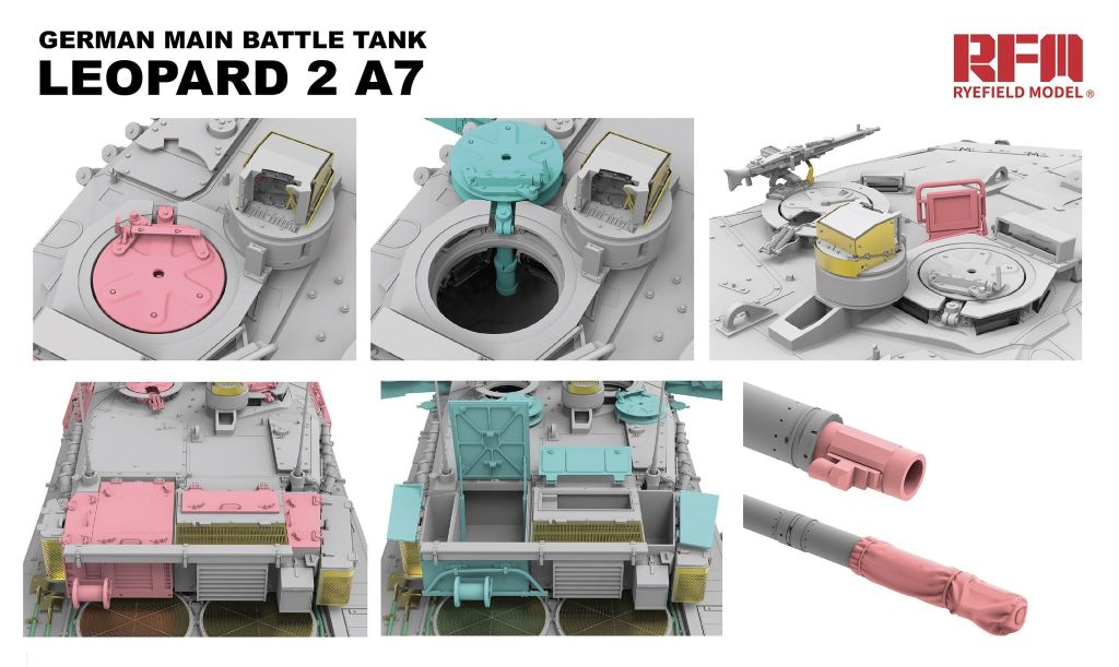 RFM German Main Battle Tank Leopard 2A7 W/Workable Tracks 1/35