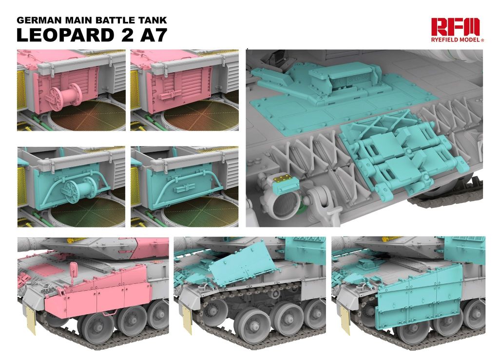 RFM German Main Battle Tank Leopard 2A7 W/Workable Tracks 1/35