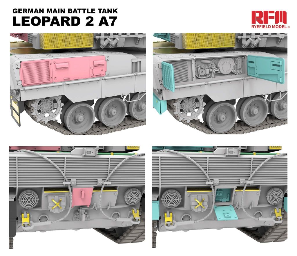 RFM German Main Battle Tank Leopard 2A7 W/Workable Tracks 1/35