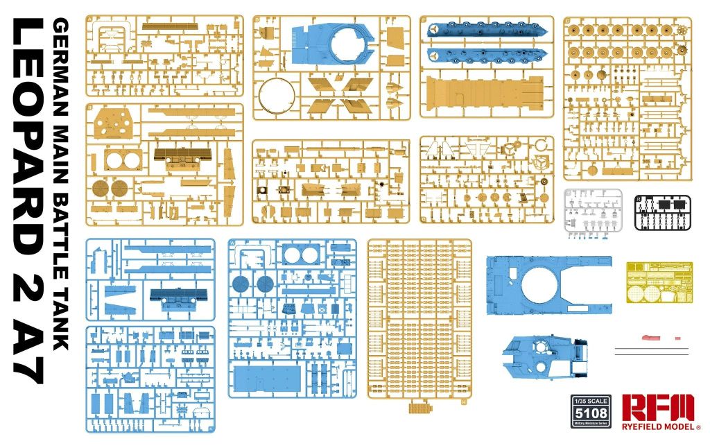 RFM German Main Battle Tank Leopard 2A7 W/Workable Tracks 1/35