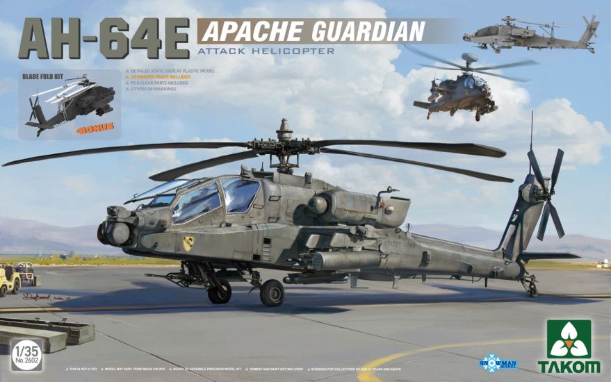Takom AH-64E Apache Guardian Attack Helicopter 1/35