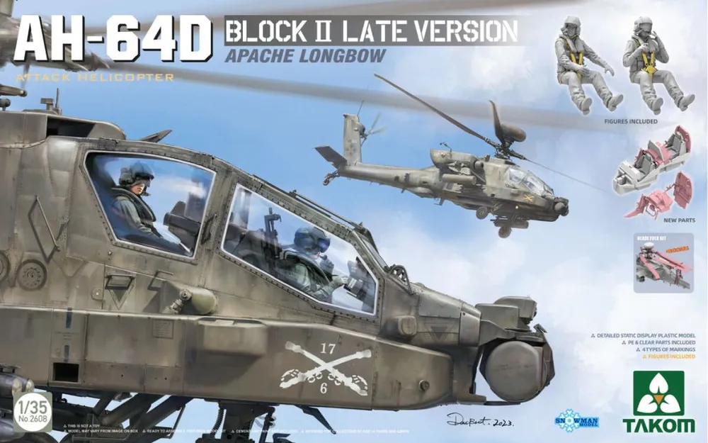 Takom AH-64D Attack Helicopter Apache Longbow Block II Late Version 1/35
