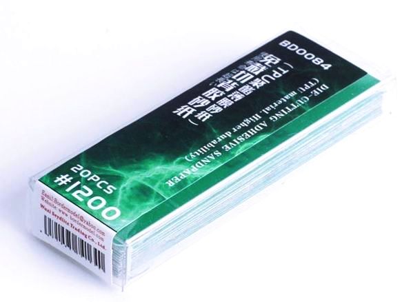 Border Model Die-Cutting Adhesive Sandpaper #1200 - 20 pcs. (TPU Material - Higher Durability) / Set samolepících brusných papírů (20ks)