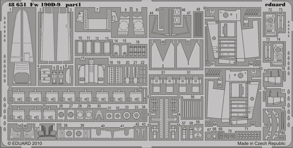 Eduard Fw 190D-9 - detail set 1/48