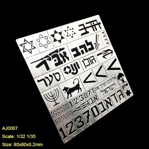 Nerez stříkací šablona - IDF (Izrael) 1/35 1/32