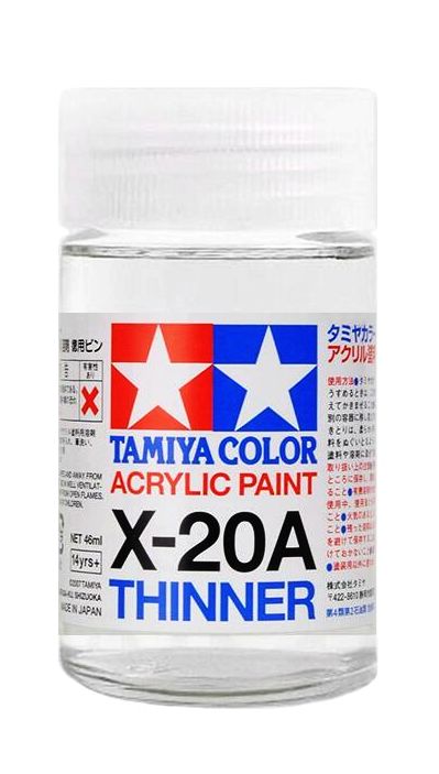 Tamiya Acrylic X-20A Thinner 46ml / Ředidlo akrylové