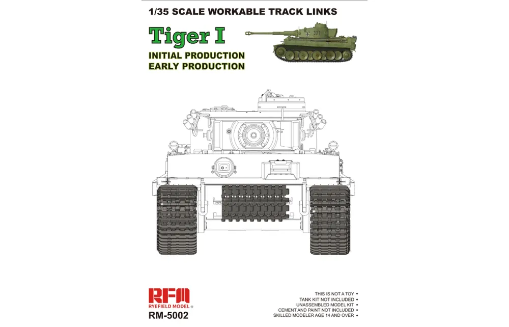 RFM Tiger I Workable Tracks for Tiger I - pohyblivé pásy 1/35