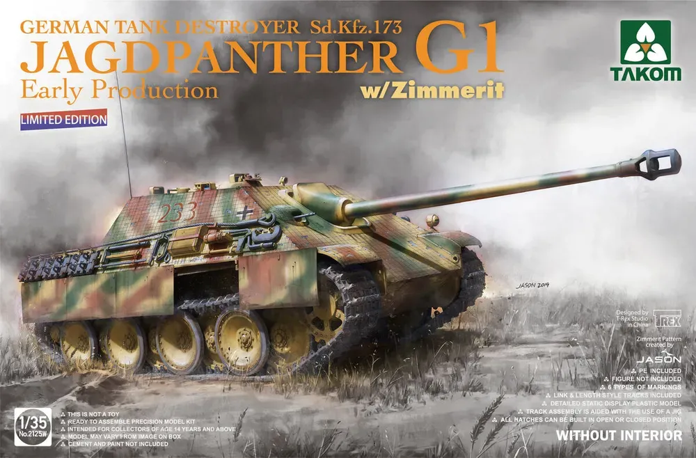 Takom Jagdpanther G1 early production w/ Zimmerit - Limited! 1/35