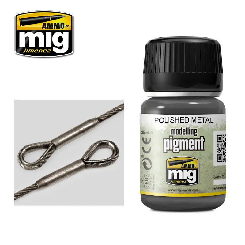 Ammo Mig Pigment Polished Metal (35 ml) / Pigment Hliník