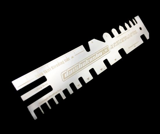 Nerez ohýbací šablona na fotoleptané díly (pravítko) - 16cm