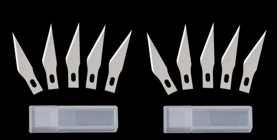 Set náhradních čepelí k modelářskému noži (10 břitů)