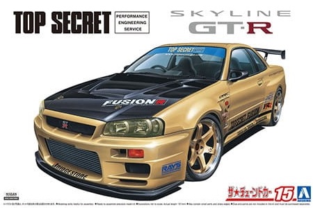 Aoshima Top Secret BNR34 Skyline GT-R '02 (Nissan) 1/24