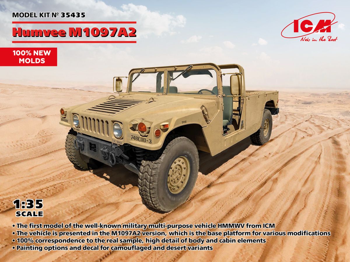 ICM Humvee M1097A2 (100% new molds) 1/35