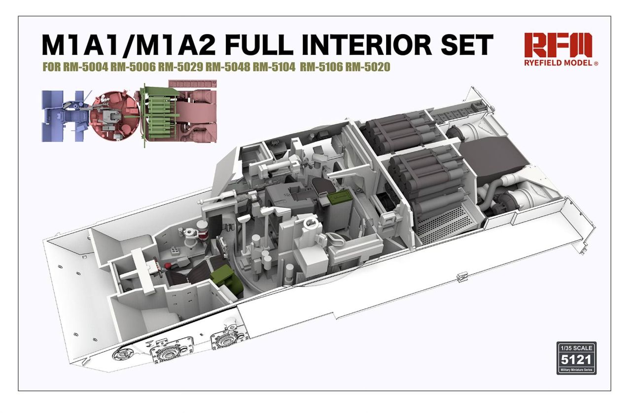 RFM M1A1/M1A2 Abrams Tank Full Interior Set (without tank kit) 1/35