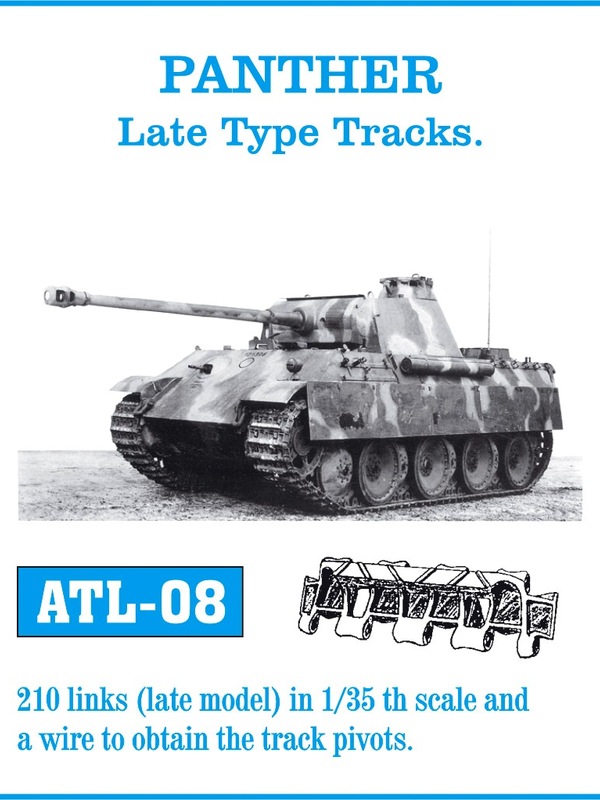 Friul Model Panther Late Type Tracks / VK 3200 (DB) - Kovové pohyblivé pásy 1/35