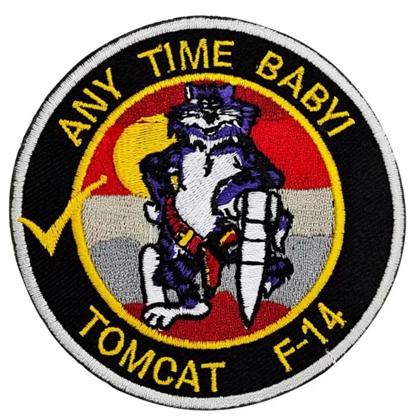 Nášivka F-14 Tomcat Any Time Baby (Na suchý zip)