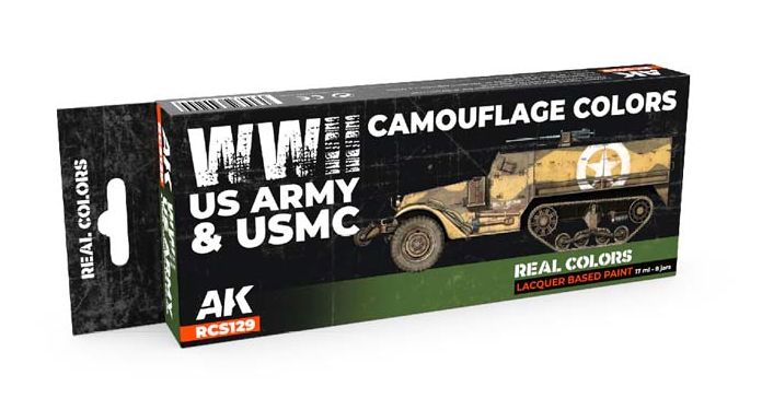 AK US Army & USMC WWII Camouflage Colors set (8x 17ml)