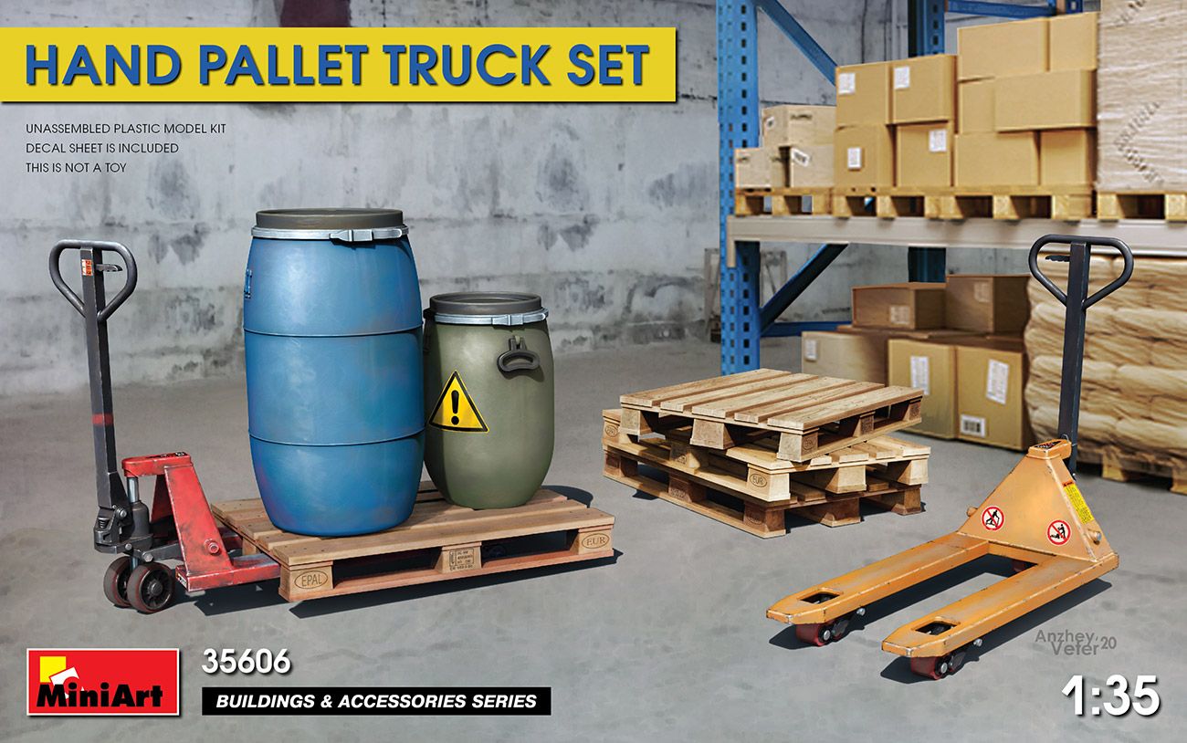 MiniArt Hand Pallet Truck Set 1/35