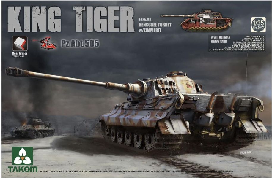 Takom King Tiger Henschel Abt. 505 w/Zimmerit - INTERIOR 1/35